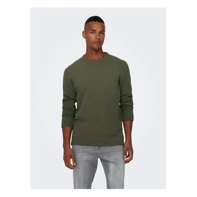 Khaki Mens Sweater ONLY & SONS Ese - Men