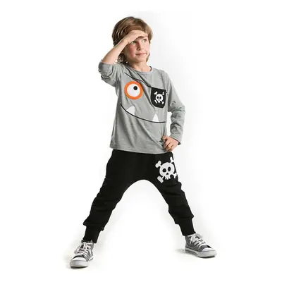 Denokids Happy Pirate Boy's Comfortable T-shirt Trousers Set