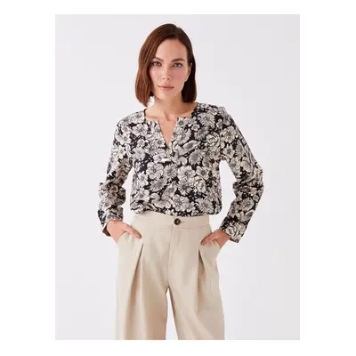 LC Waikiki Wacky Collar Floral Long Sleeve Women's Blouse