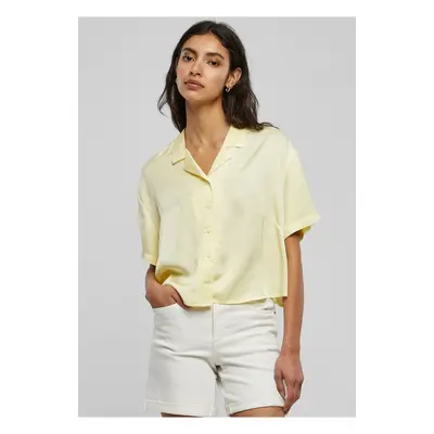 Women's Viscose Satin Holiday Shirt Soft Yellow