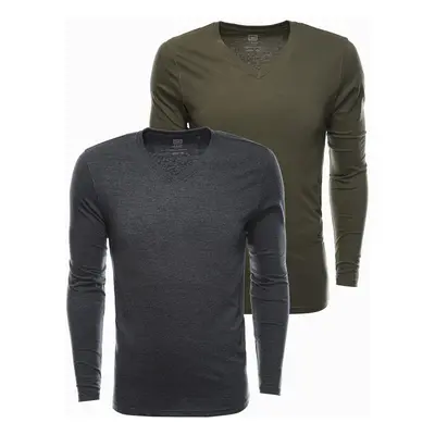 Ombre Men's V-NECK longsleeve set - mix