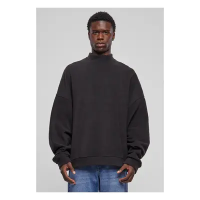 Men's fleece oversized sweatshirt Crew black