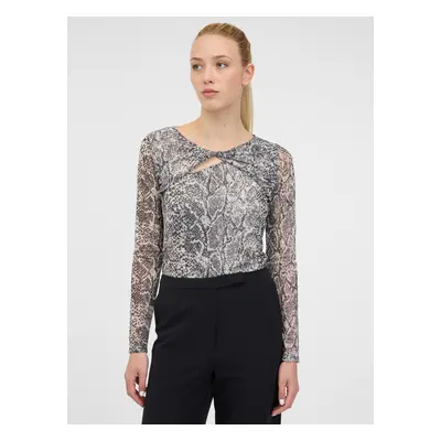 Orsay Black Women's Patterned Long Sleeve T-Shirt - Women's