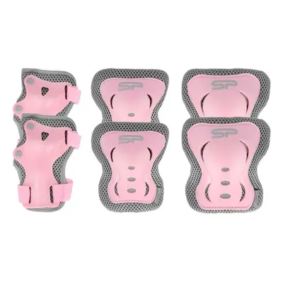 Spokey SHIELD II - 3-dielna set of children's protectors, pink