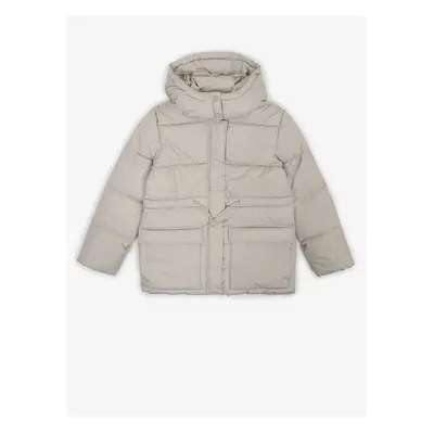 Tom Tailor Light Grey Girly Quilted Winter Jacket with Detachable Hood Tom - Girls