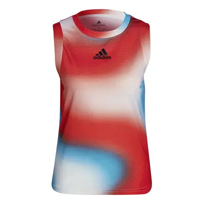 adidas Melbourne Women's Printed Match Tank Tank White/Red/Blue