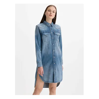 Blue women's denim dress Diesel De-Blanche - Women