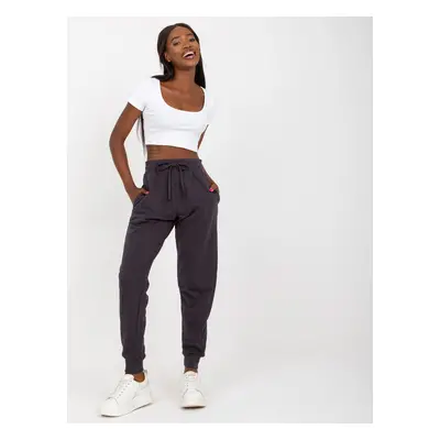 Graphite classic basic tied sweatpants