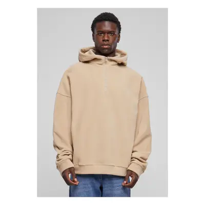 Men's Oversized Half Zip Hoody sand fleece sweatshirt