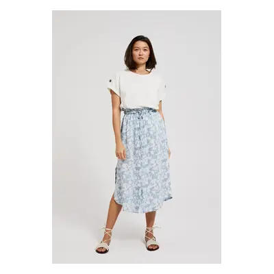 Women's midi skirt with flowers MOODO - blue