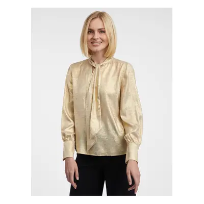 Orsay Women's satin blouse in gold - Women's