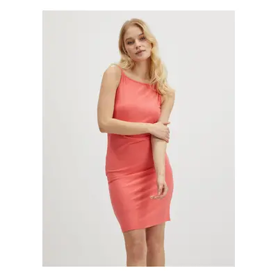 Coral Women Ribbed Sheath Dress Noisy May Edda - Women