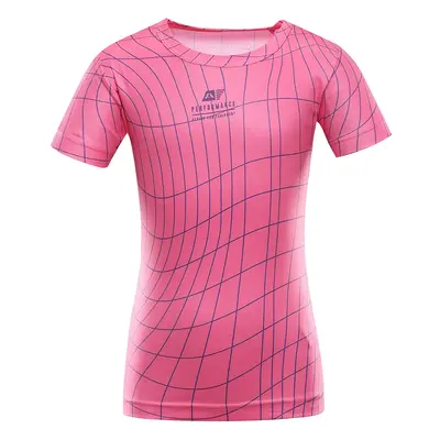 Children's quick-drying T-shirt ALPINE PRO BASIKO neon knockout pink variant pa