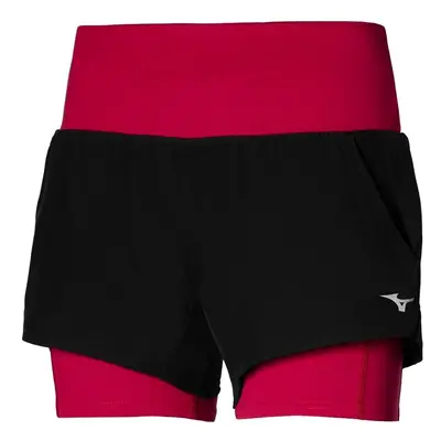 Women's shorts Mizuno in 4.5 Short/Black/Persian Red