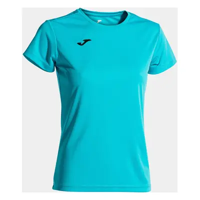 Women's T-shirt Joma Combi Woman Shirt S/S Fluor Turquoise