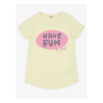 Light yellow girly T-shirt Guess - Girls