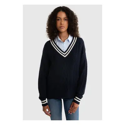 Big Star Woman's V-neck Sweater 403