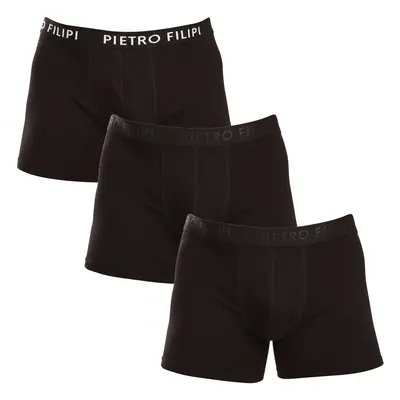 3PACK Men's Boxer Shorts Pietro Filipi Black