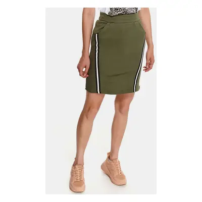 Green Sheath Skirt with Lampas TOP SECRET - Women