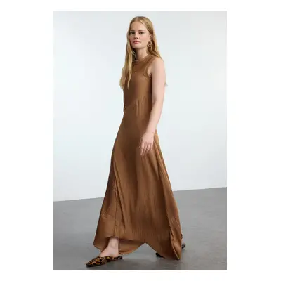 Trendyol Camel Knitted Underwear/Lining Dress