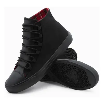 Ombre Men's shoes sneakers in combined materials - black