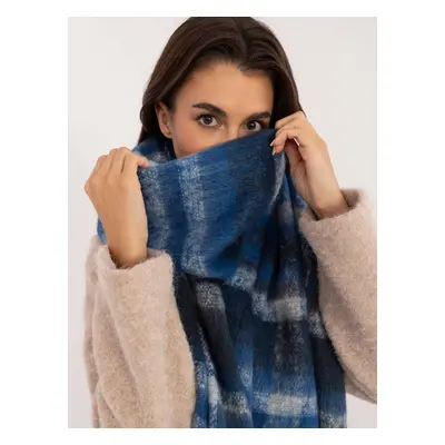 Dark blue checkered scarf