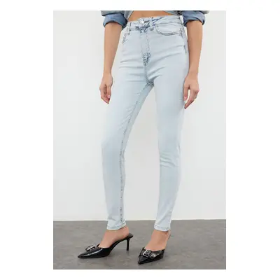 Trendyol Light Blue Premium High Waist Lycra Skinny Jeans