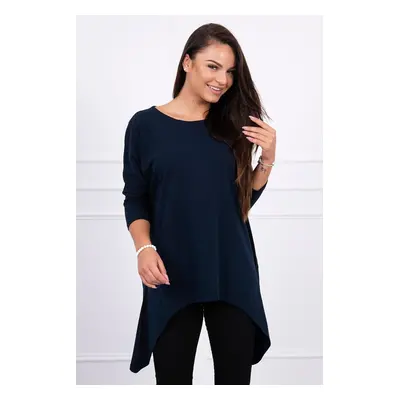 Oversize blouse navy blue