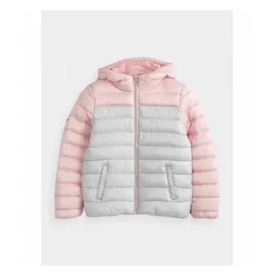 Girls' quilted jacket 4F HJZ21-JKUDP001A