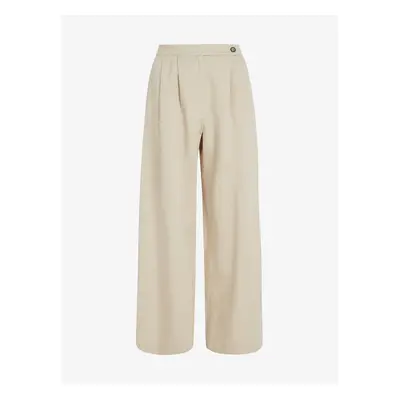 Beige women's wide trousers with linen Tommy Hilfiger - Ladies