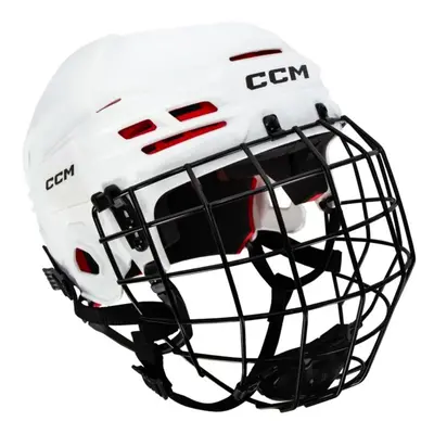 CCM Tacks white Hockey Helmet Combo