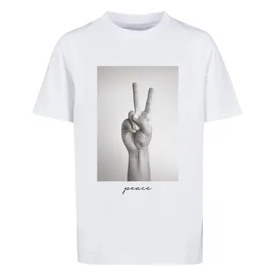 Children's T-shirt with peace sign white