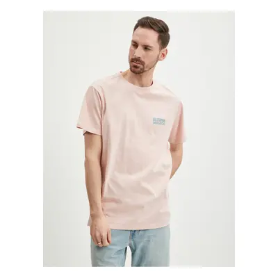 Light pink Mens T-Shirt Guess Back Mirage - Men