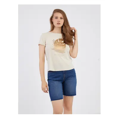 Beige Women's T-Shirt ONLY Free - Women