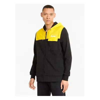 Yellow-Black Mens Sports Hoodie Puma - Men