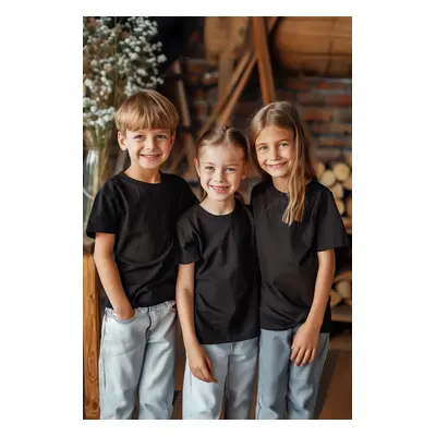 Trendyol Black Unisex 3-Piece Basic Crew Neck Knitted Tshirt