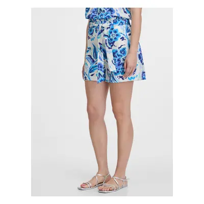 Orsay Light Blue Women's Patterned Shorts - Women's