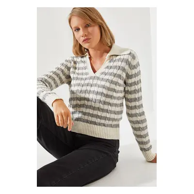 Bianco Lucci Hair Polo Neck Sweater