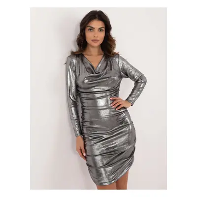 Silver shiny party dress