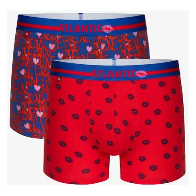 Men's Boxers ATLANTIC 2Pack - Blue/Red