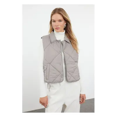 Trendyol Mink Regular Stitching Detailed Quilted Puffer Vest