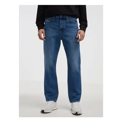 Navy Blue Men's Straight Fit Diesel Jeans - Men's