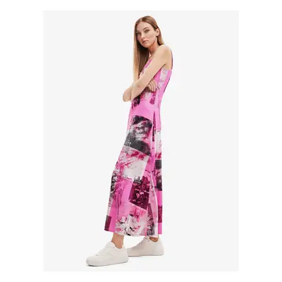 Pink Women Patterned Maxi-Dresses Desigual Cretona - Women