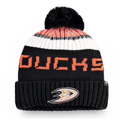 Čepice Fanatics Authentic Pro Rinkside Goalie Beanie Pom Knit NHL Anaheim Ducks, OS