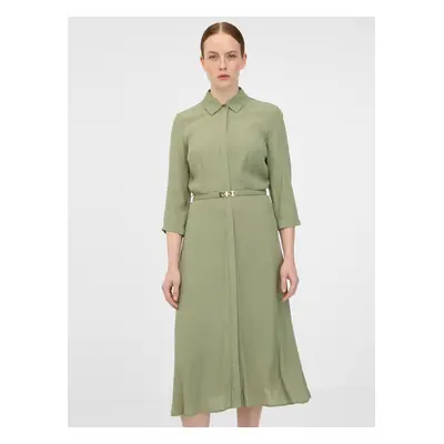 Orsay Khaki women's shirt midi dress - Women's