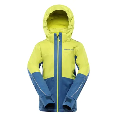 Children's ski jacket with ptx membrane ALPINE PRO REAMO sulphur spring