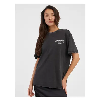 Black Womens Oversize T-Shirt ONLY Lina - Women