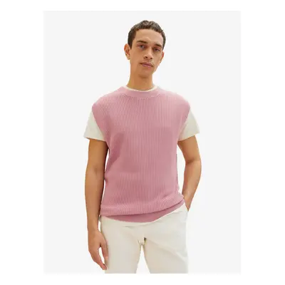 Pink Men's Sweater Vest Tom Tailor - Men