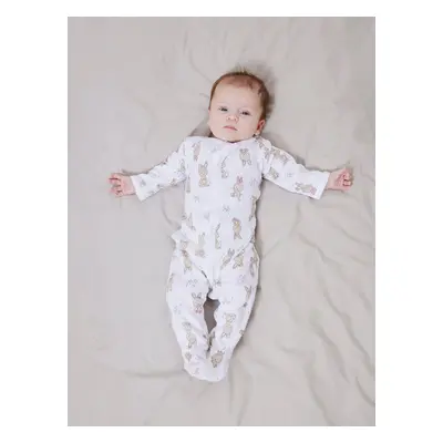 White Patterned Girly Jumpsuit name it Night Suit