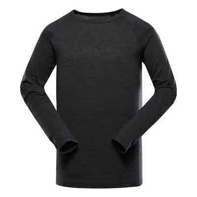 Men's merino wool T-shirt ALPINE PRO MEREN black